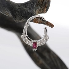 Rubis & Diamant 14K or Blanc