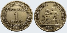Pièce France - 1921 - 1 franc