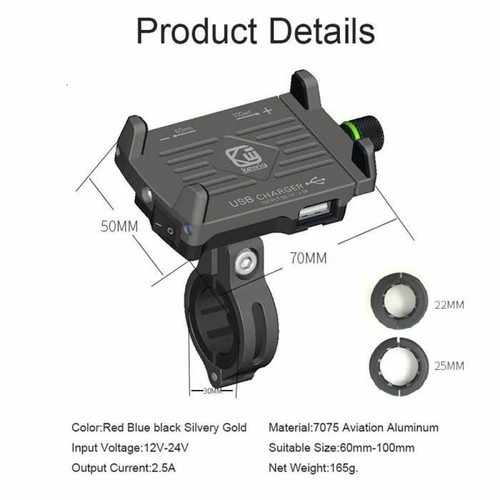 Chargeur usb guidon - 12/24,