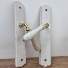 Poignée de Porte style Vintage en Bois peint Blanc