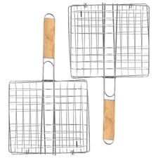  2pcs de poisson de poisson grillé en plein air barbecue de viande de viande de