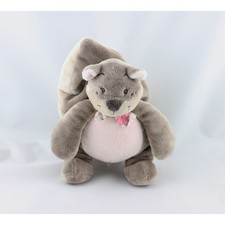Doudou Castor Léontine gris rose NOUKIE'S - 16911