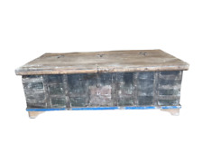 Indien shabby chic lange Truhe Box mit Rollen weiss bemaltes Teak.Luxury Park