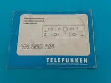 MODE D'EMPLOI POUR AMPLI TELEFUNKEN TA 350