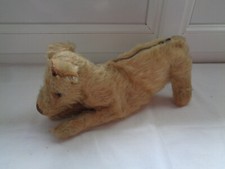 ANCIENNE PELUCHE CHIEN RANGE PYJAMA REMBOURRAGE PAILLE  A RESTAURER  N°5