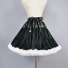 Robe Lolita sous-jupe, jupe Tutu superposée (noir, blanc), 1 pièce