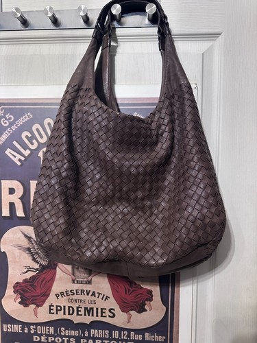 Sac marron tressé - , bottega