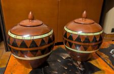 Hilton MC CONNICO (1943-2018) Paire de grands pots couverts circa 1980, Signés