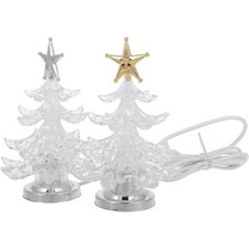  2 Pcs Décorations De Noël Arbre USB Pour Voiture Veilleuse Lampe Chevet