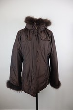 Byblos Blu Veste Femme 46 Casual Vintage Logo Fourrure