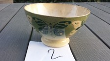 2/ Ancien rare bol à décor de papillons en faïence de DIGOIN SARREGUEMINES