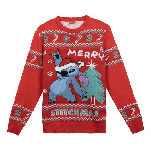 Pull noël stitch rouge xs - pull,