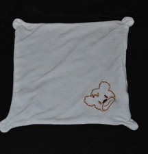 Peluche doudou plat bleu tête