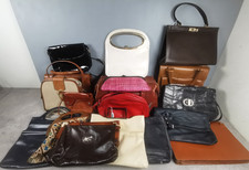 Lot 17 SACS a MAINS Cuir Maroquinerie Simili FEMME Mode Vintage TEXIER S5