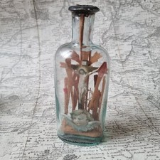 Bouteille Passion du Christ Anges Fin XIXè Victorian Religious 19thC