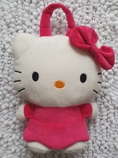 Sac à main peluche hello kitty, licence sanrio, avec poche de rangement 