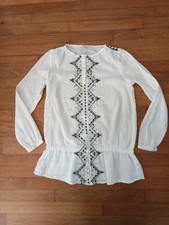 blouse / chemise/ haut fille - 12 ans - noir et argent - Vert Baudet