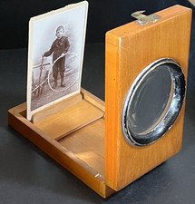 Ancien Graphoscope Mono Lunette Visionneuse Fin 19ème + 15 photos CDV
