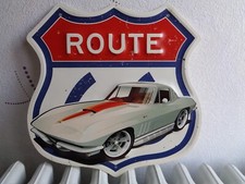 TOLE METAL ROUTE 66 VOITURE DE