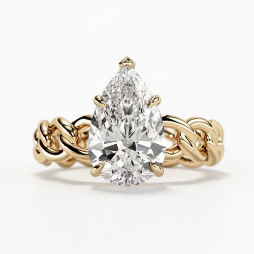3ct pear lab grown diamond - pear,