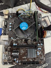 Carte mère MSI H110M Pro-VD + Intel G4400 Occasion fonctionnelle. I/O shield