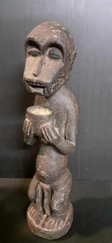 Statue singe baoulé côte - singe,