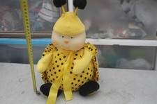 Ancienne Peluche Ajena Luciole Bleu 20 Cm abeille