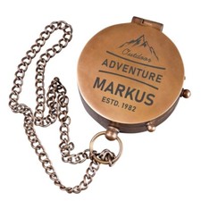 Métal Boussole avec Gravure Pour Anniversaire - Cadeau Sie Et Lui - Extérieur