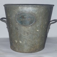 RARE SEAU EN ZINC MAGASIN LE