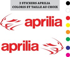 2 Stickers Aprilia Moto Logo Tête de Lion – Autocollant Vinyle