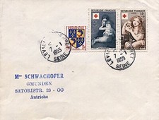 CROIX-ROUGE - de Levallois-Perret vers l'Autriche - 7 janvier 1955 -