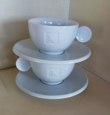 RARE 2 GRANDES TASSES CERAMIQUE BLANCHE DE LA MARQUE NESPRESSO (MADE IN GERMANY)