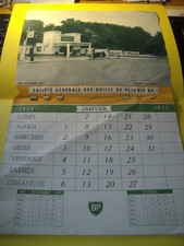 CALENDRIER BP 1952 GARAGE STATION SERVICE ESSENCE ENERGIC HUILE ENERGOL BIDON