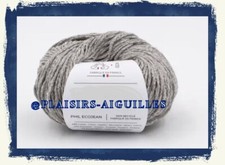 5 pelotes de COTON PHIL ECOJEAN  GRIS CLAIR neuves