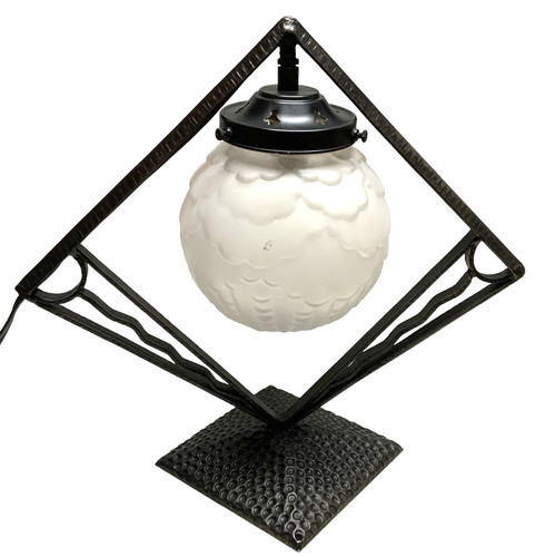 Lampe art deco fer forgé - lampe,