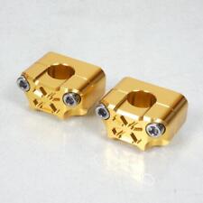 Paire pontet de guidon universel Or Ø22mm réhausse 22mm 3AS Racing pour moto