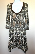 Robe asymétrique motif ethnique Jean-Paul Gaultier, taille S