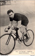 S18130 cpa Cyclisme Theile, stayer Allemand