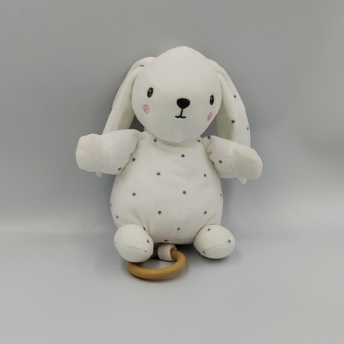 Doudou musical lapin blanc