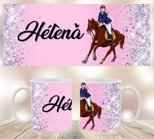Mug Equitation fille personnalisé avec prénom