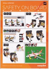 EASYJET (UK) - AIRBUS A319/320 - 2014 - SAFETY CARD - CONSIGNES DE SECURITE