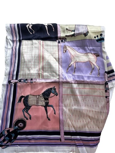 Vtg equestrian satin pastel - vtg,