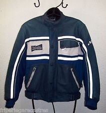 BLOUSON Moto en CUIR et Tissu MACADAM, Homme, Taille M ----- (BMH_065)