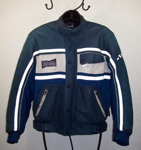 Blouson moto cuir tissu - blouson, en
