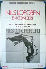 NILS LOFGREN – ORIGINAL CONCERT POSTER – L 'ELDORADO - PARIS - POSTER - 1985