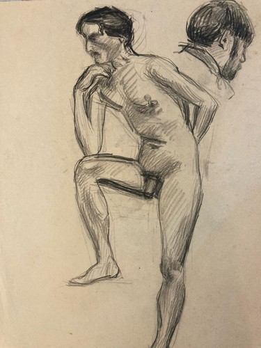 Dessin atelier nue crayon - nu,