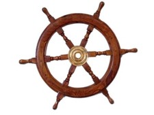 Volant de bateau en bois