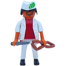 Playmobil figurine cuisinier charcuterie couteau boucherie ville lâche