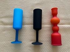 Lot de TROIS VASES EN VERRE DÉPOLI - MURANO - CARLO MORETTI