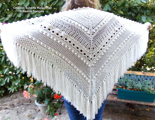 Chale crochet main - , sylvette